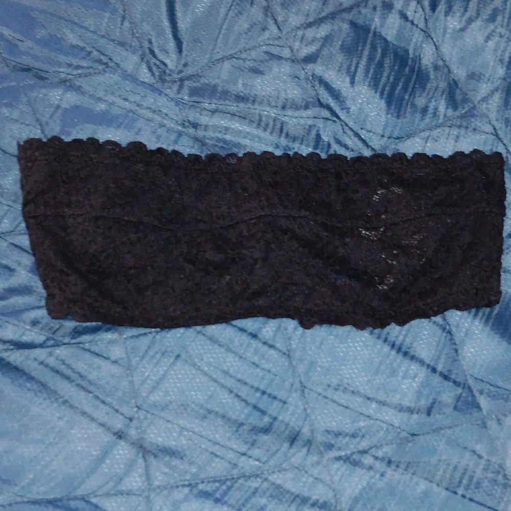 Aerie Sexy Bandeau Black Lace Bra